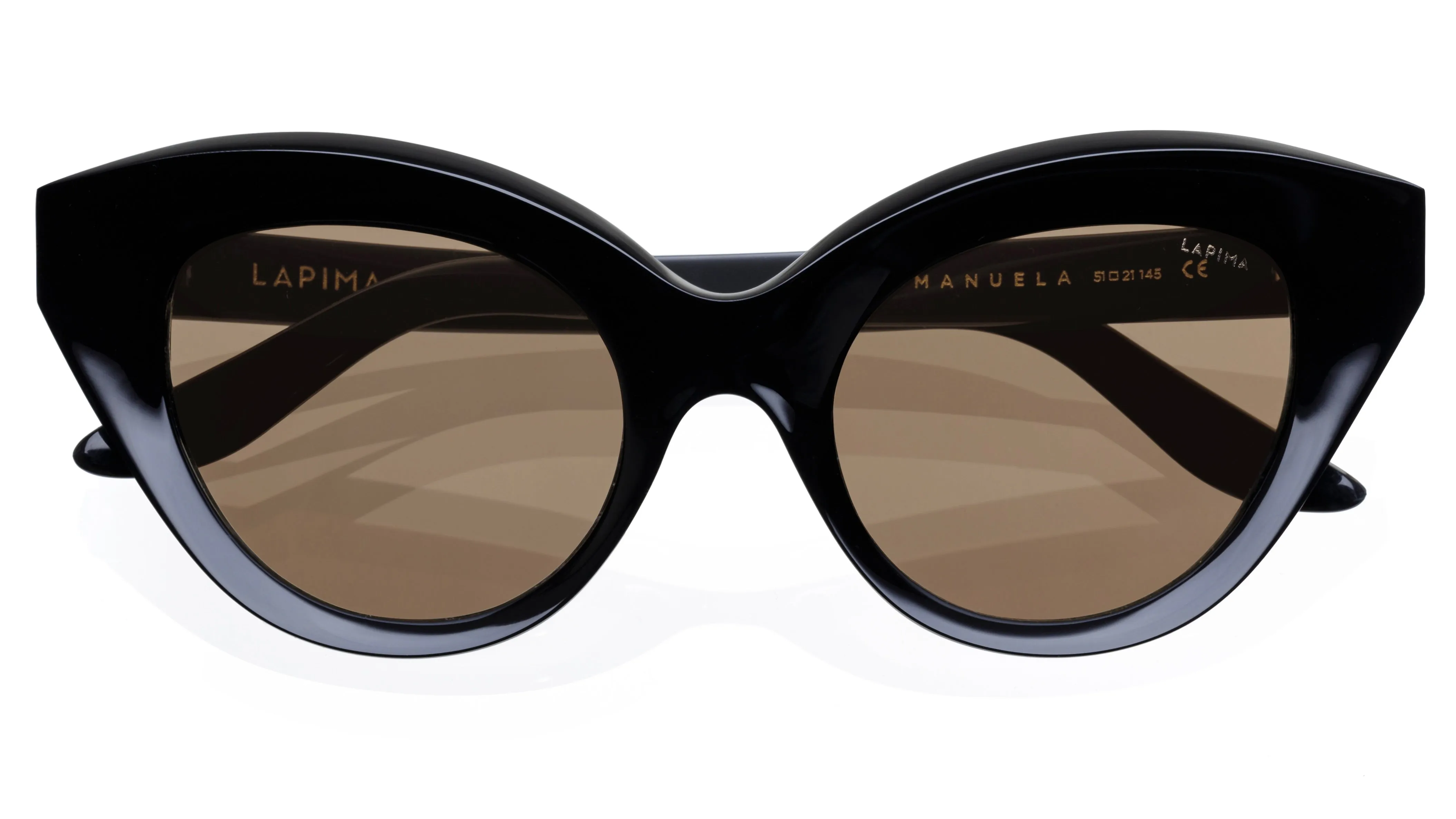 MANUELA-Black Solid / Solid Brown