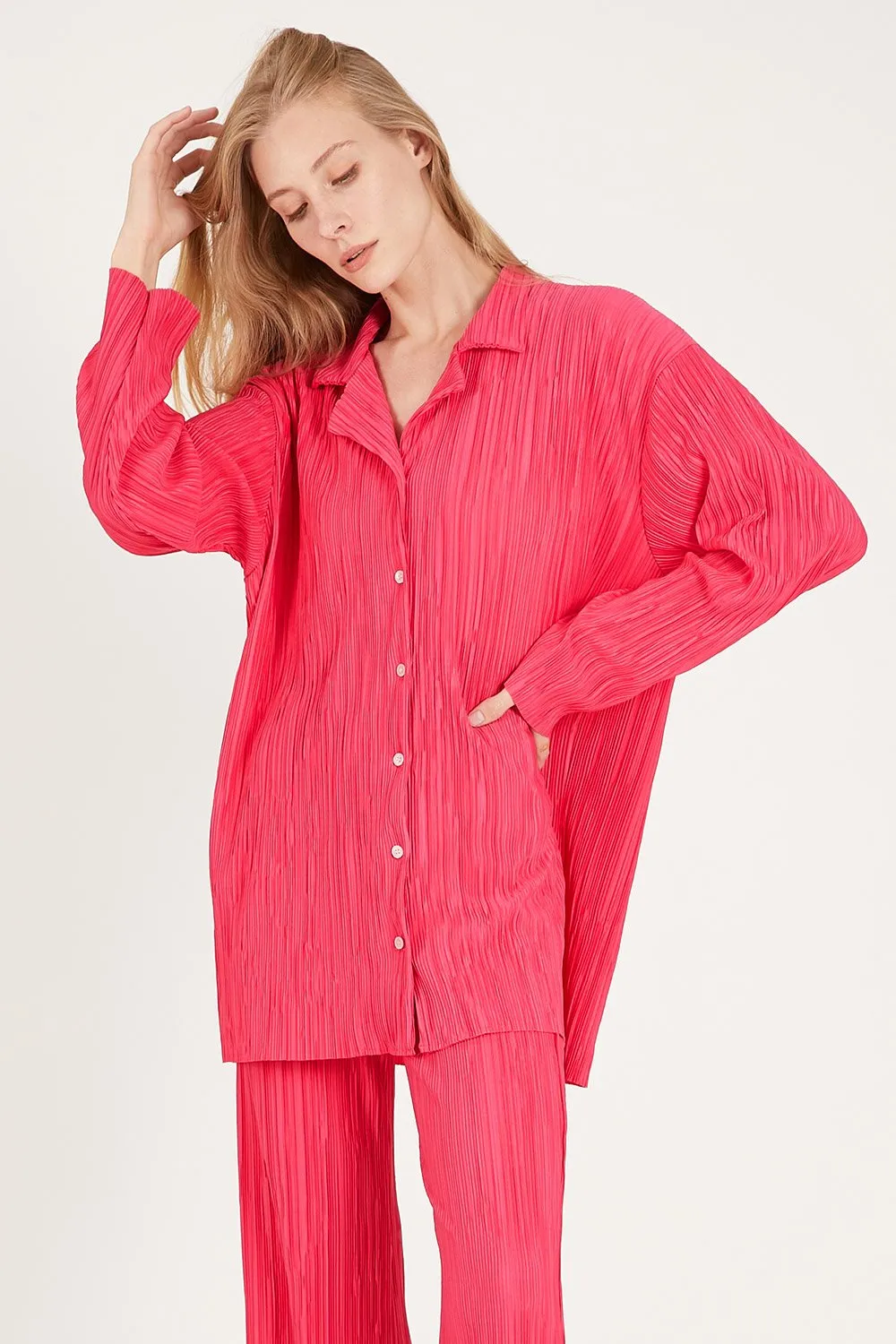 Maria Oversized Plisse Shirt