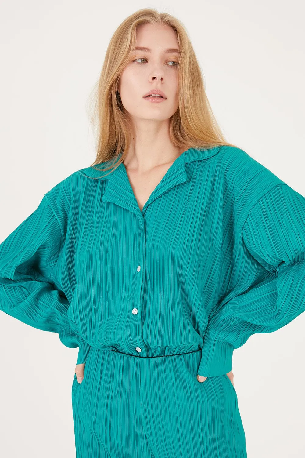Maria Oversized Plisse Shirt