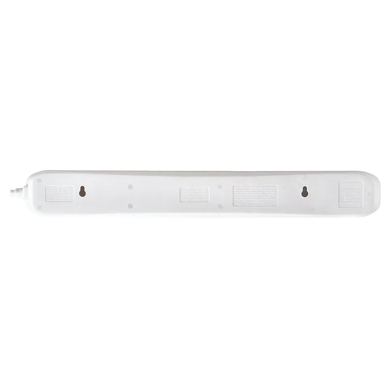Masterplug SRGU6210N 6 Socket 2m 13A Surge Extension Lead   USB White