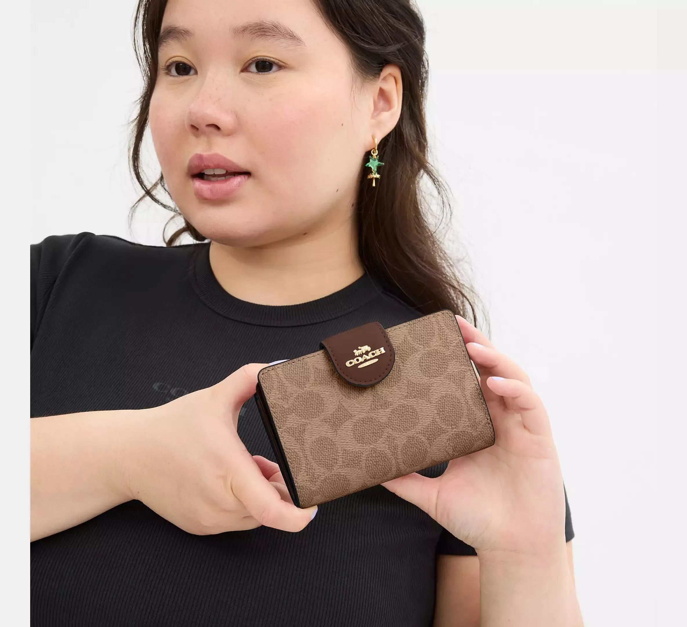 Medium Corner Zip Wallet In Signature Canvas