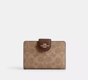 Medium Corner Zip Wallet In Signature Canvas