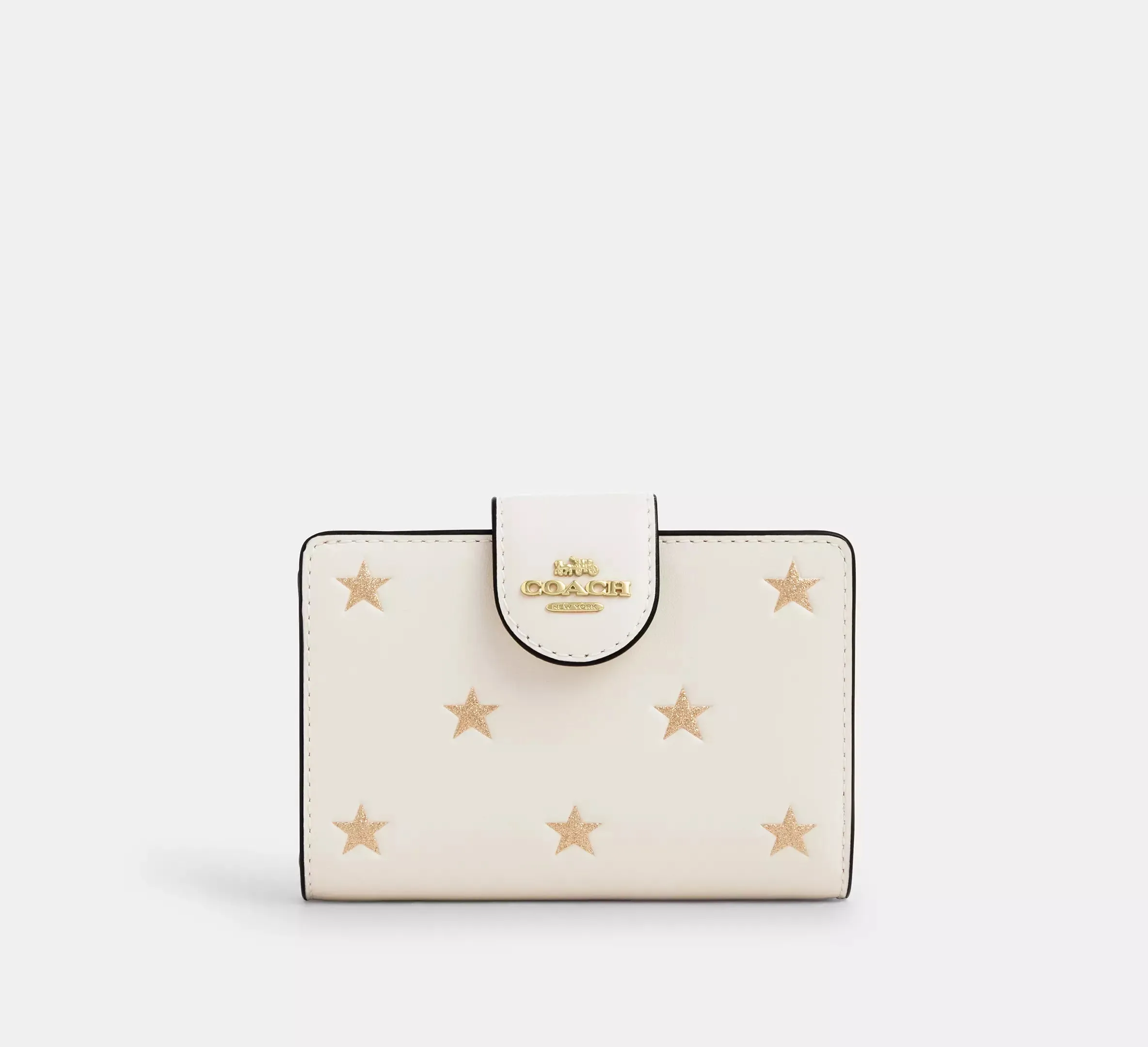 Medium Corner Zip Wallet With Star Print