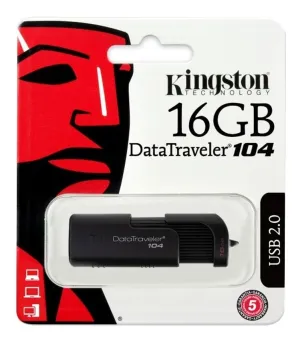 Memoria Usb 2 Kingston Dt104/16 Gb 16 Gb Datatraveler Negro