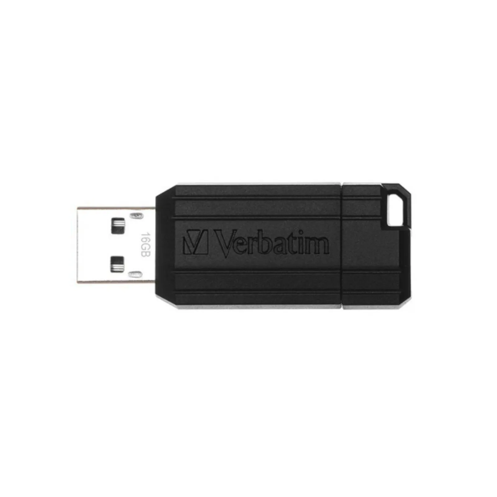 Memoria USB 2.0 16GB Verbatim PinStripe negra