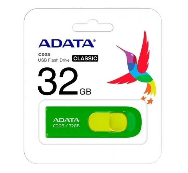 Memoria Usb Flash Adata C008 32 Gb 2.0 Color Verde