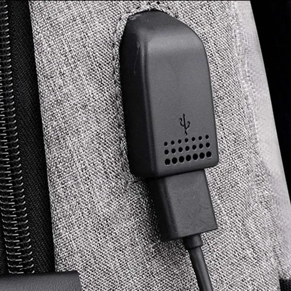 Men Fashion Business Laptop Backpack Student Notebook School Bag with USB Port