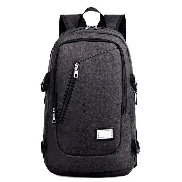 Men Fashion Business Laptop Backpack Student Notebook School Bag with USB Port