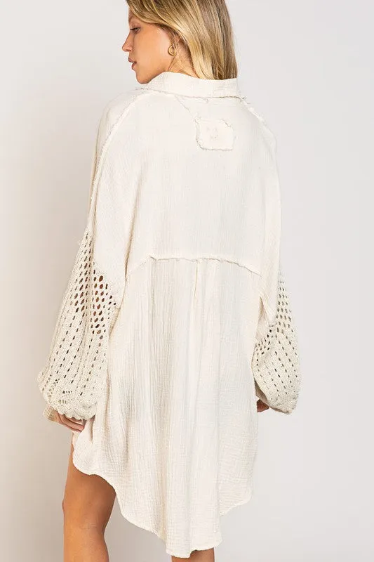 Merci Gauze Button Up