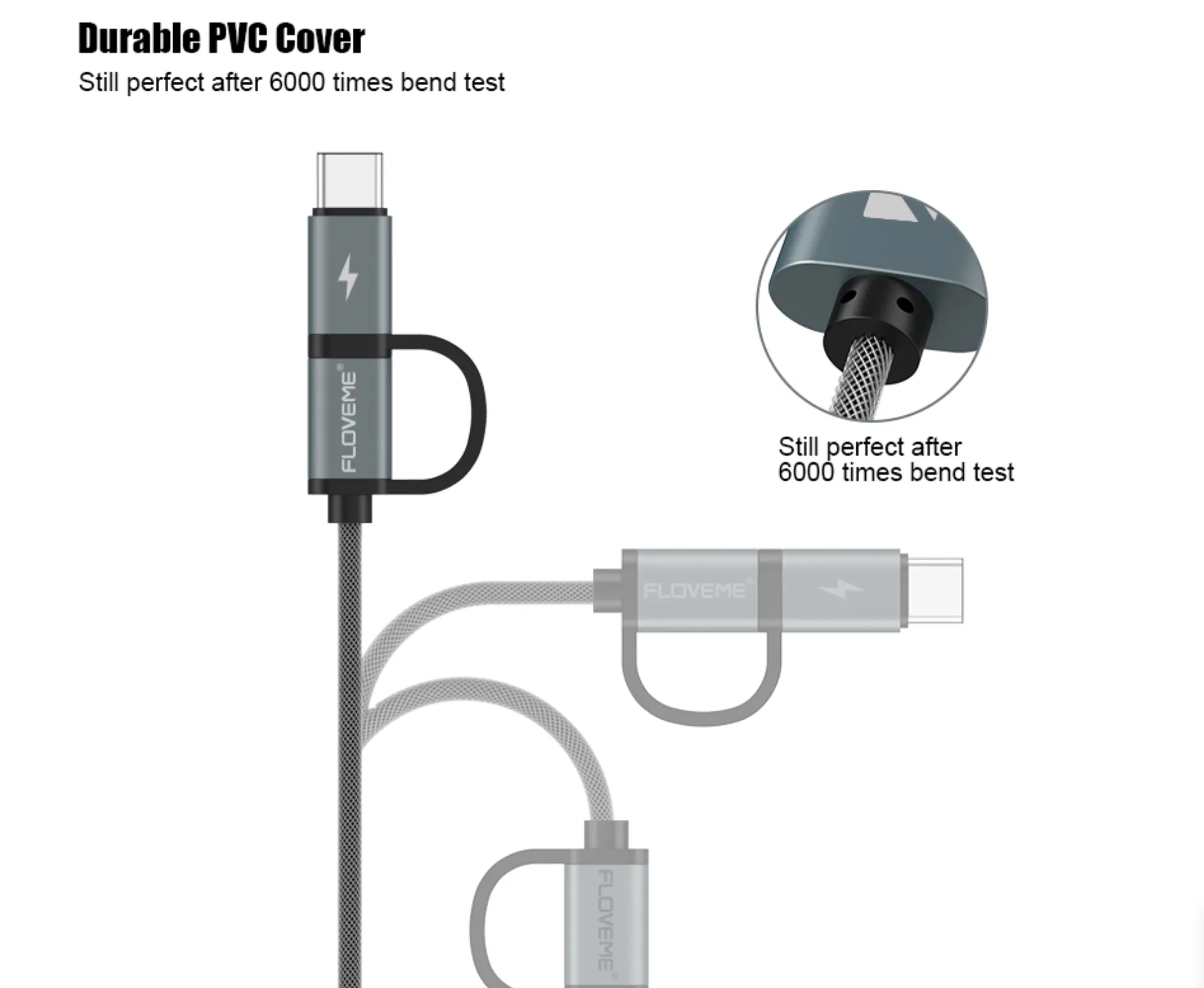 Micro USB   Tipo-C Kevlar Cable USB Cargador rápido QC 3.0 USB-C Móvil Smart phone
