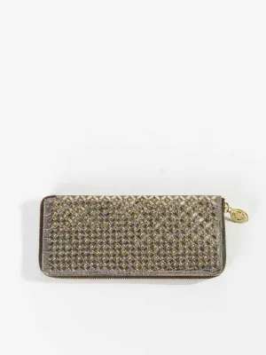 mila wallet - grey croc