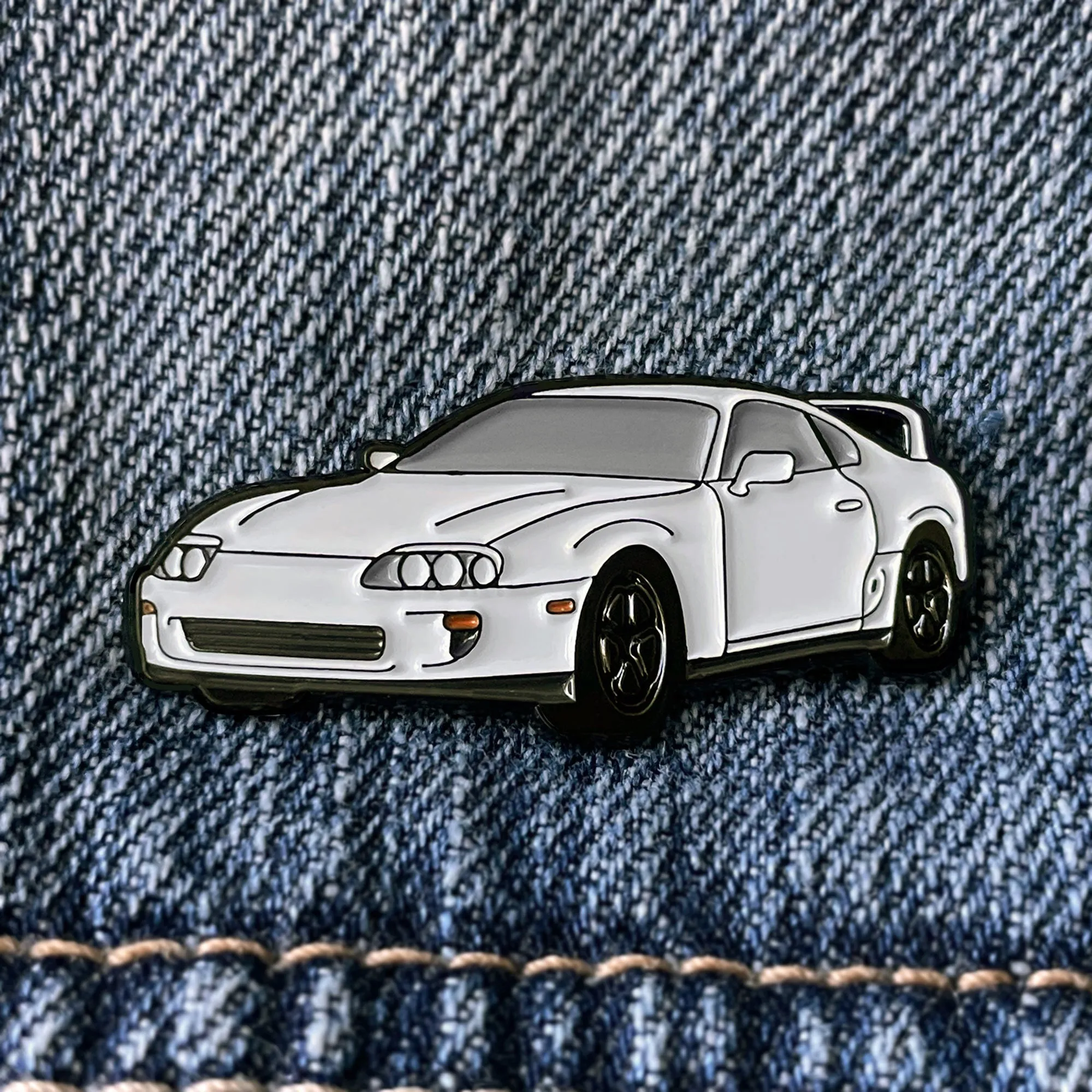 MK4 (White) Car Lapel Enamel Pin