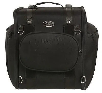 MOTORCYCLE RIDERS MEDIUM NYLON BACK REST SISSY TRAVEL BAR RACK BAG 14 16 11
