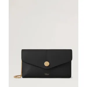 Mulberry Press Stud Pochette on Chain in Black