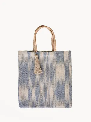 Nadi Jute Tote Bag | Blue