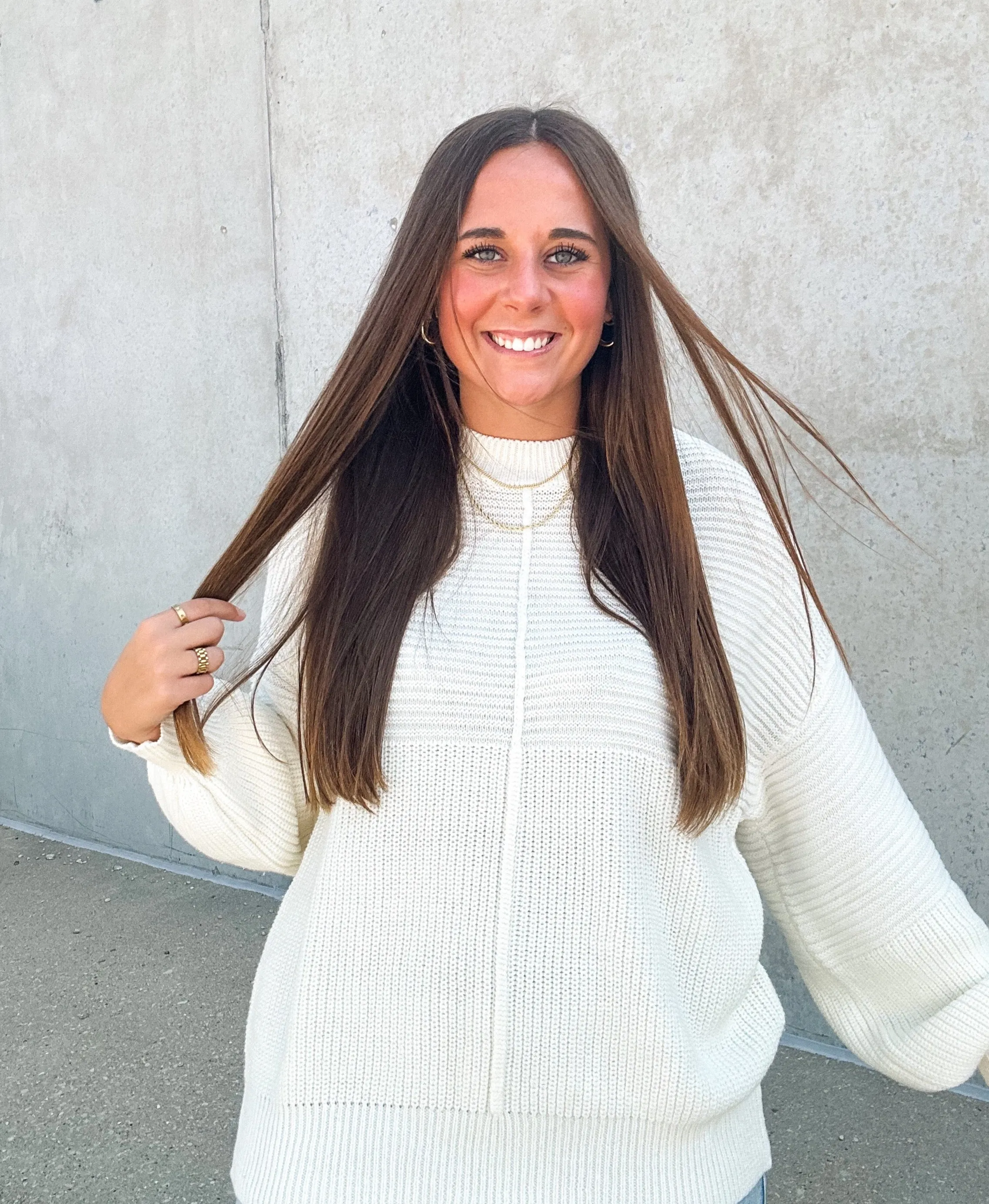 NEVER CHANGE RIBBED SWEATER