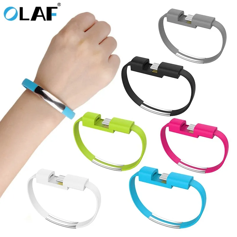 New Bracelet USB Charging Cable Micro Type C Plus iPhone XS Max XR X 7 8 6 Android USB