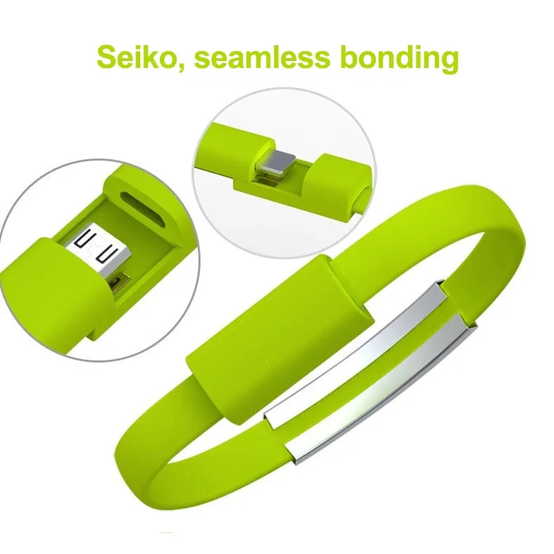 New Bracelet USB Charging Cable Micro Type C Plus iPhone XS Max XR X 7 8 6 Android USB