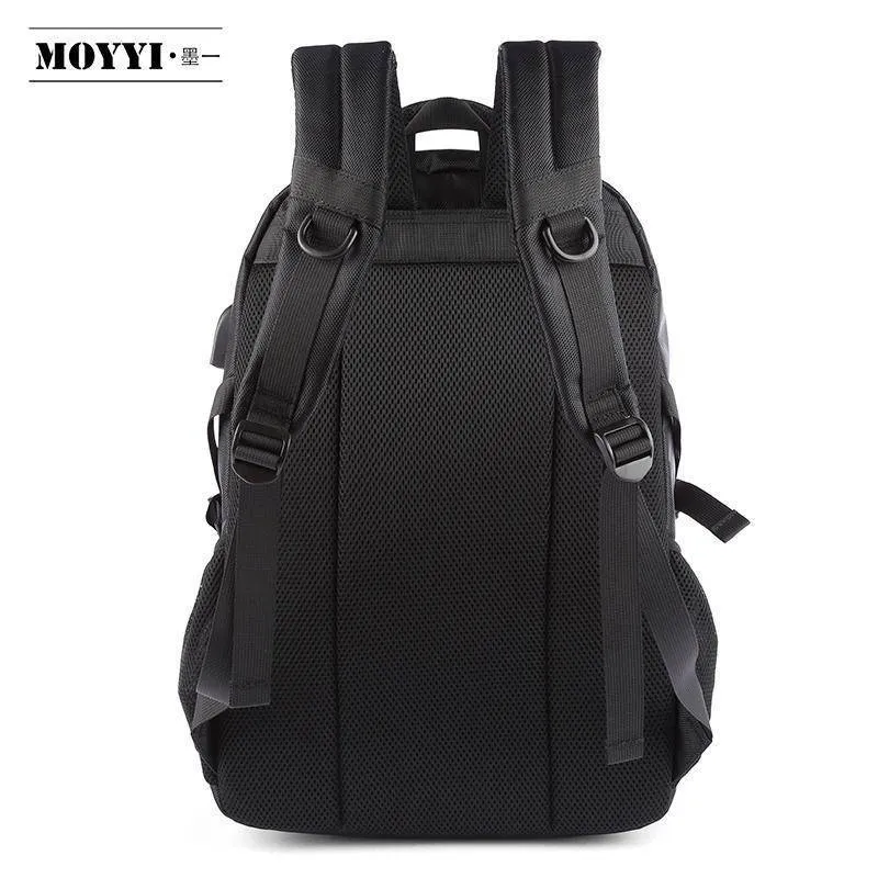 New Waterproof Black Backpack with USB and Phone Ports