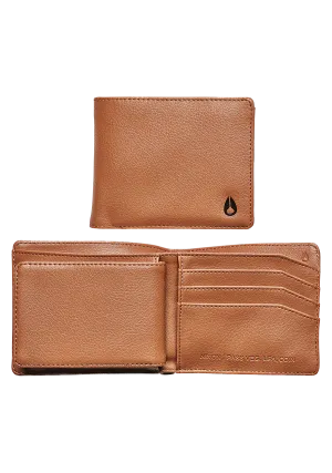 Nixon Pass Vegan Leather Coin Wallet - Brown