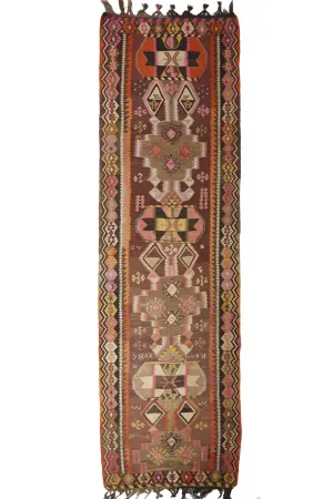 'No. 34 ' Oversized Rare Vintage Kilim Runner - 4'6" x 16'3"