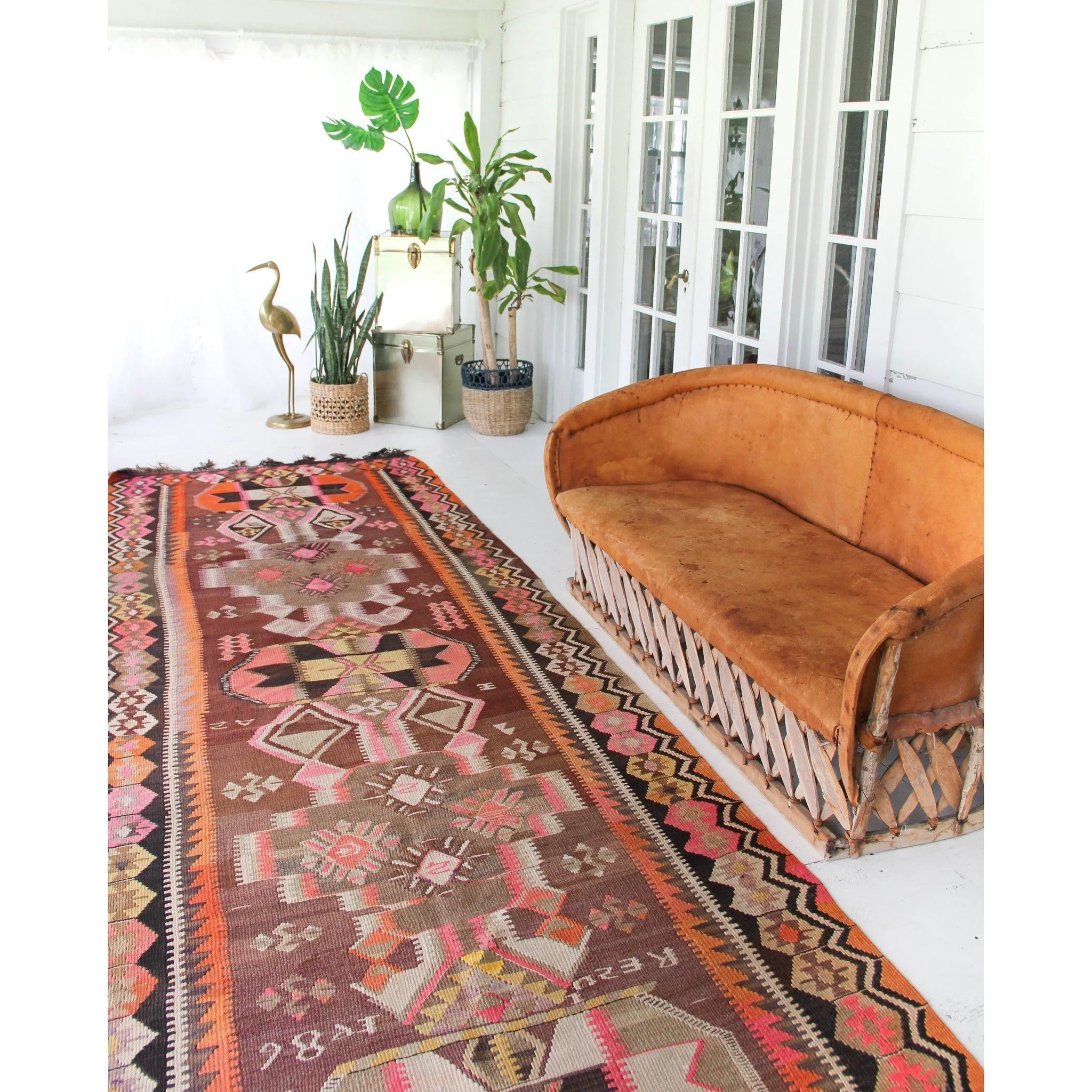'No. 34 ' Oversized Rare Vintage Kilim Runner - 4'6" x 16'3"