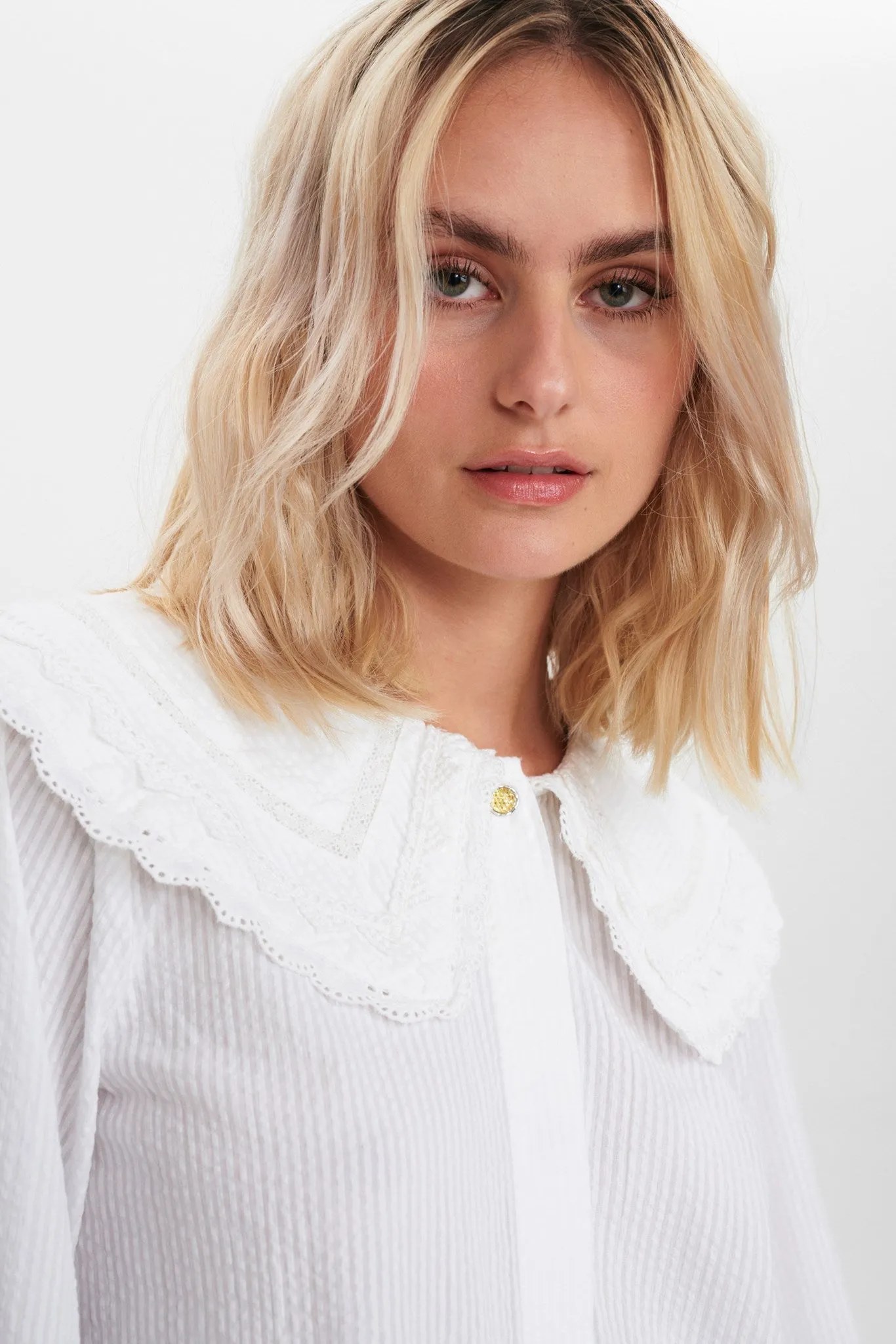 NUCURRAN BLOUSE - Bright White