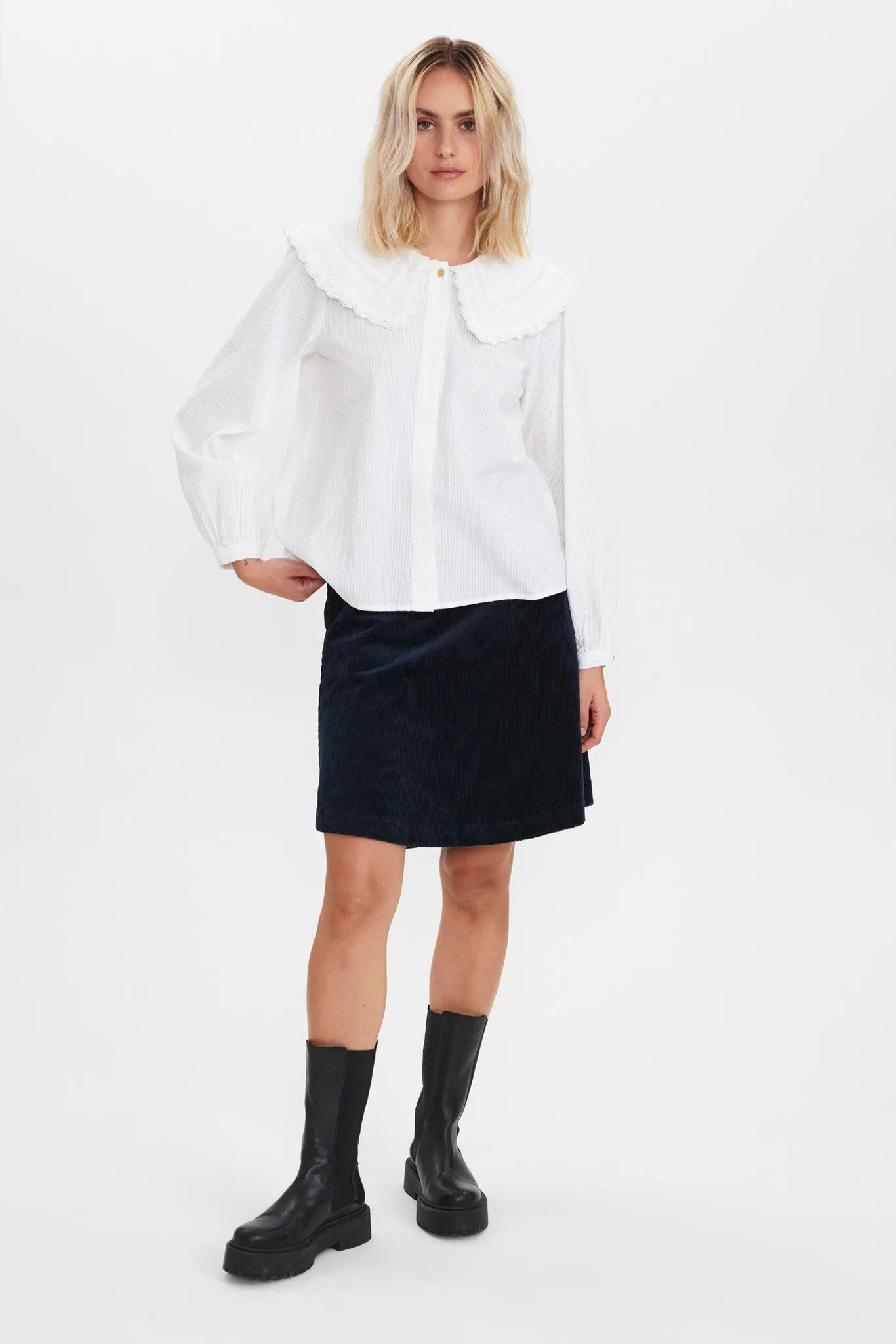 NUCURRAN BLOUSE - Bright White