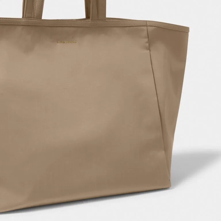 Nylon-Luxe Oversized Tote Bag