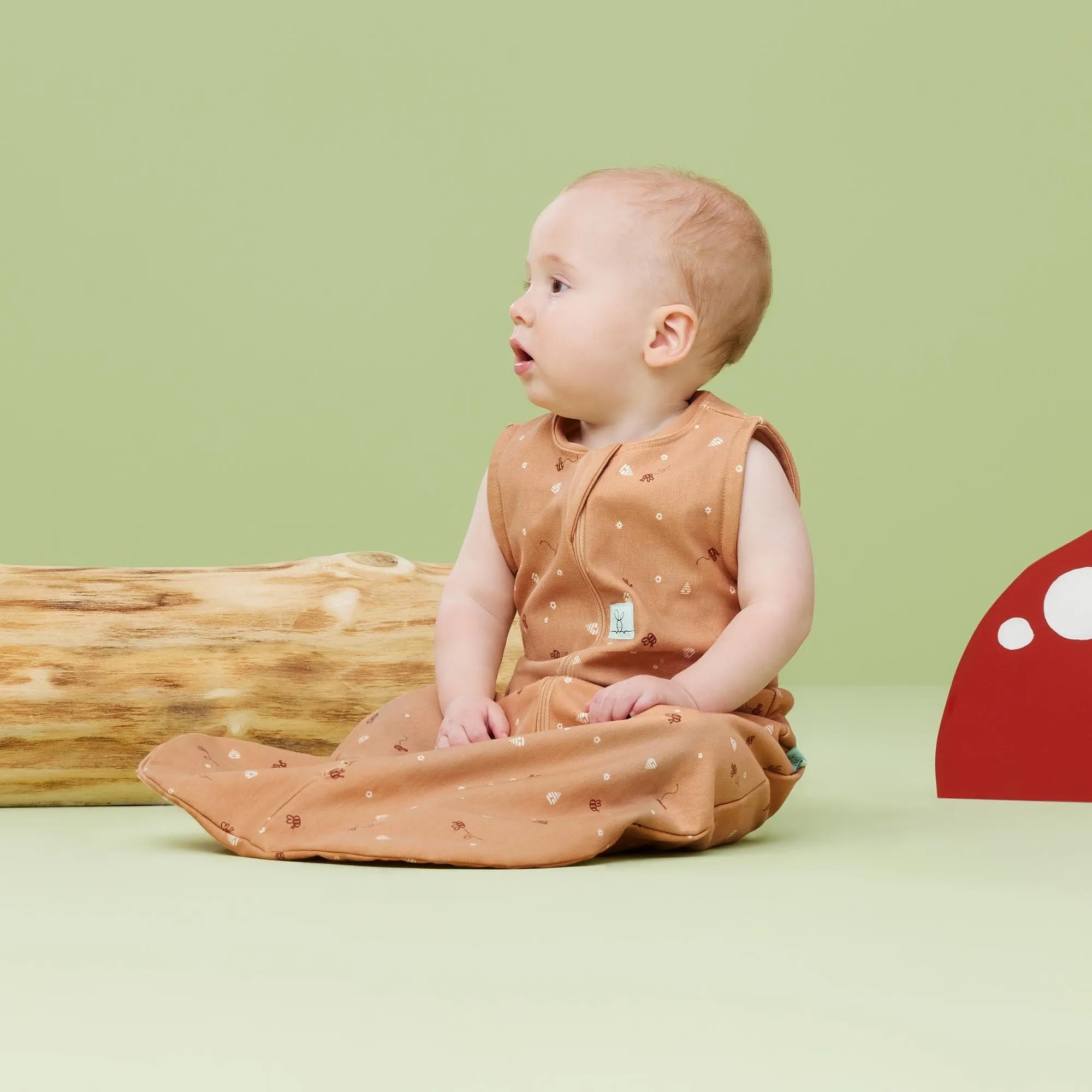 Organic All Year Jersey Sleeping Bag - Honey Bees