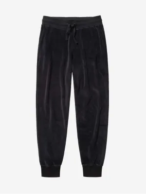 Organic Unisex  Velour Tracksuit Bottoms | Jet Black