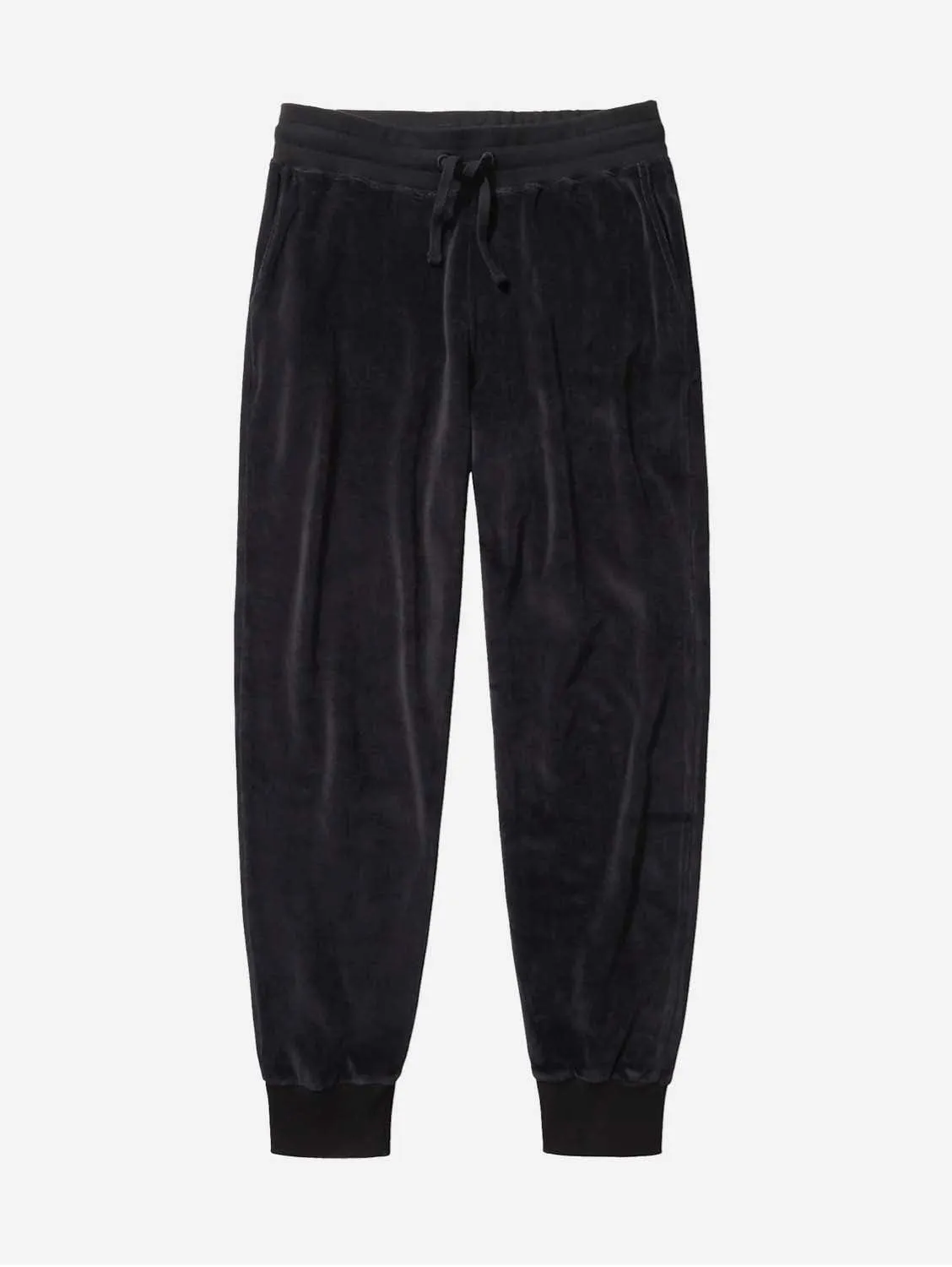 Organic Unisex  Velour Tracksuit Bottoms | Jet Black