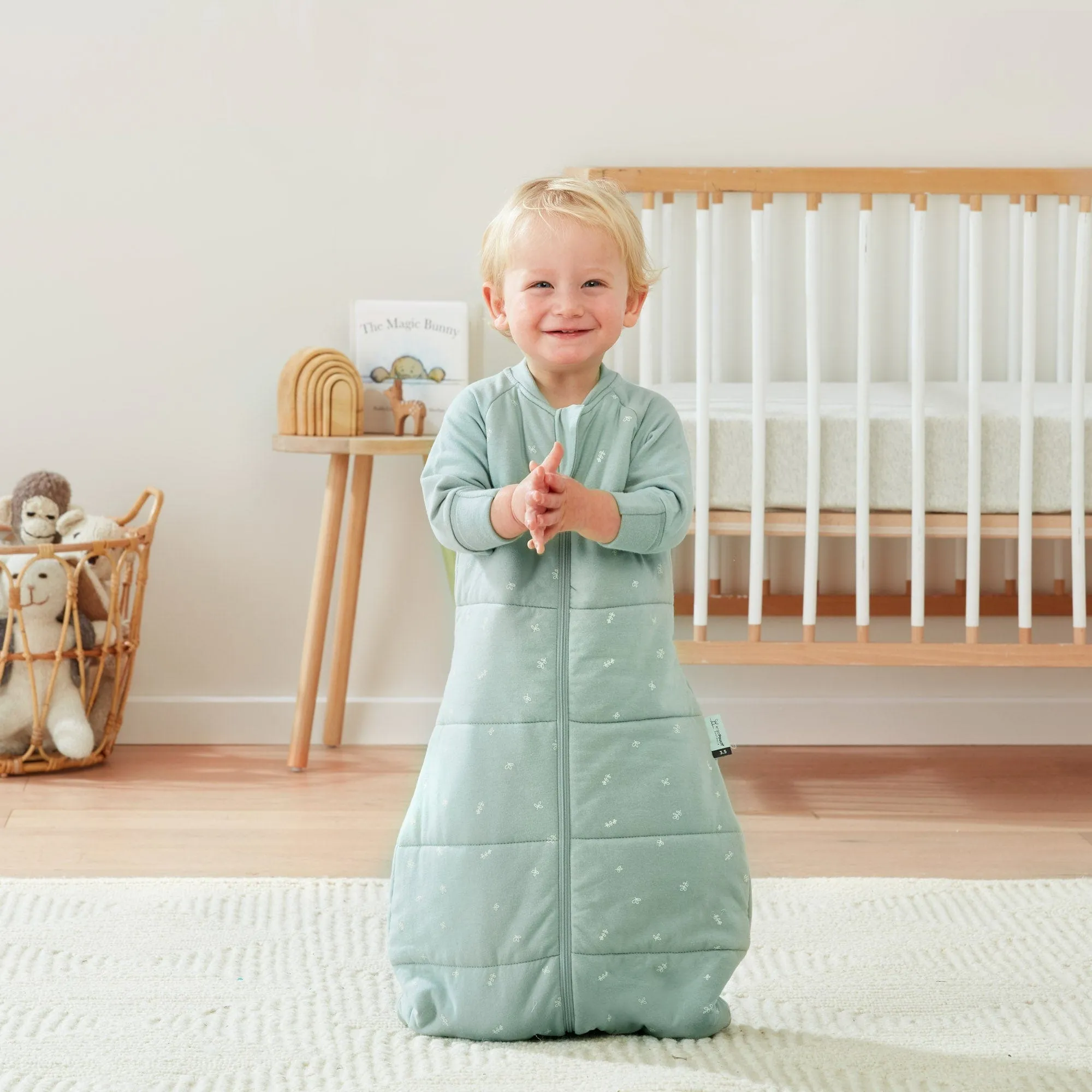 Organic Winter Jersey Sleeping Bag - Extra Warm - Sage