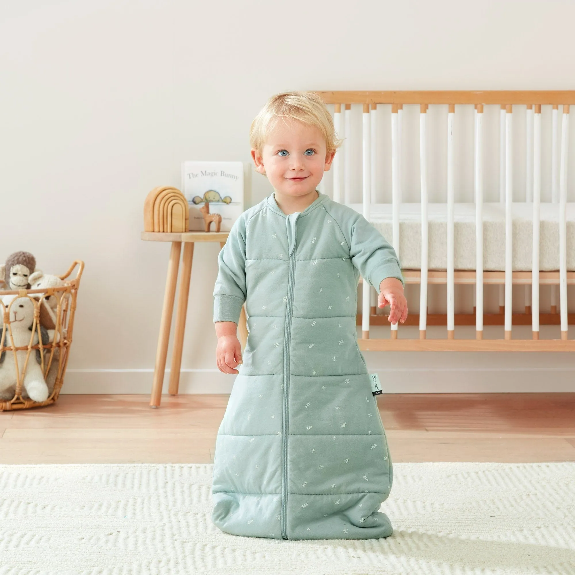 Organic Winter Jersey Sleeping Bag - Extra Warm - Sage