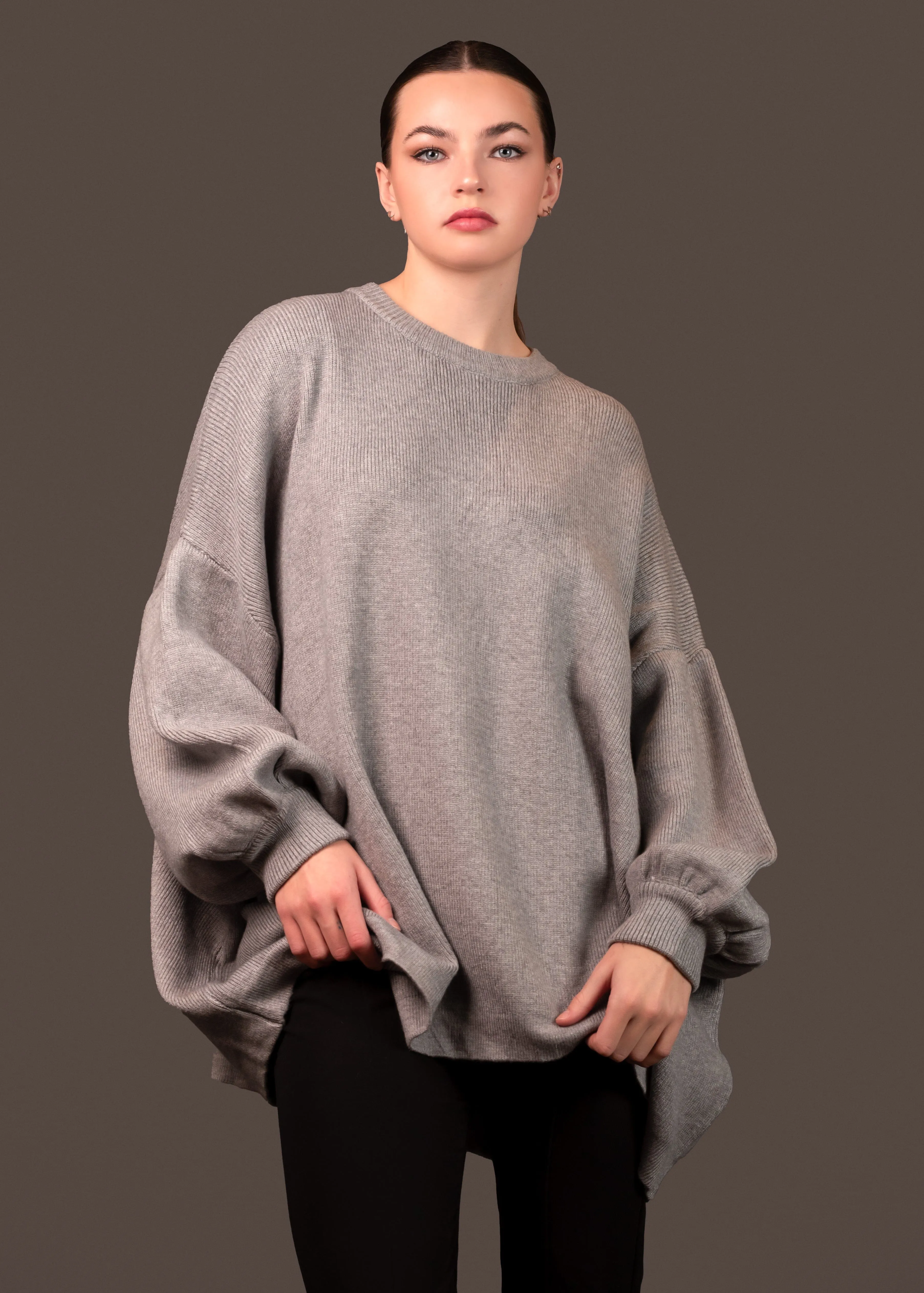 Oversized Balloon Sleeve Sweater