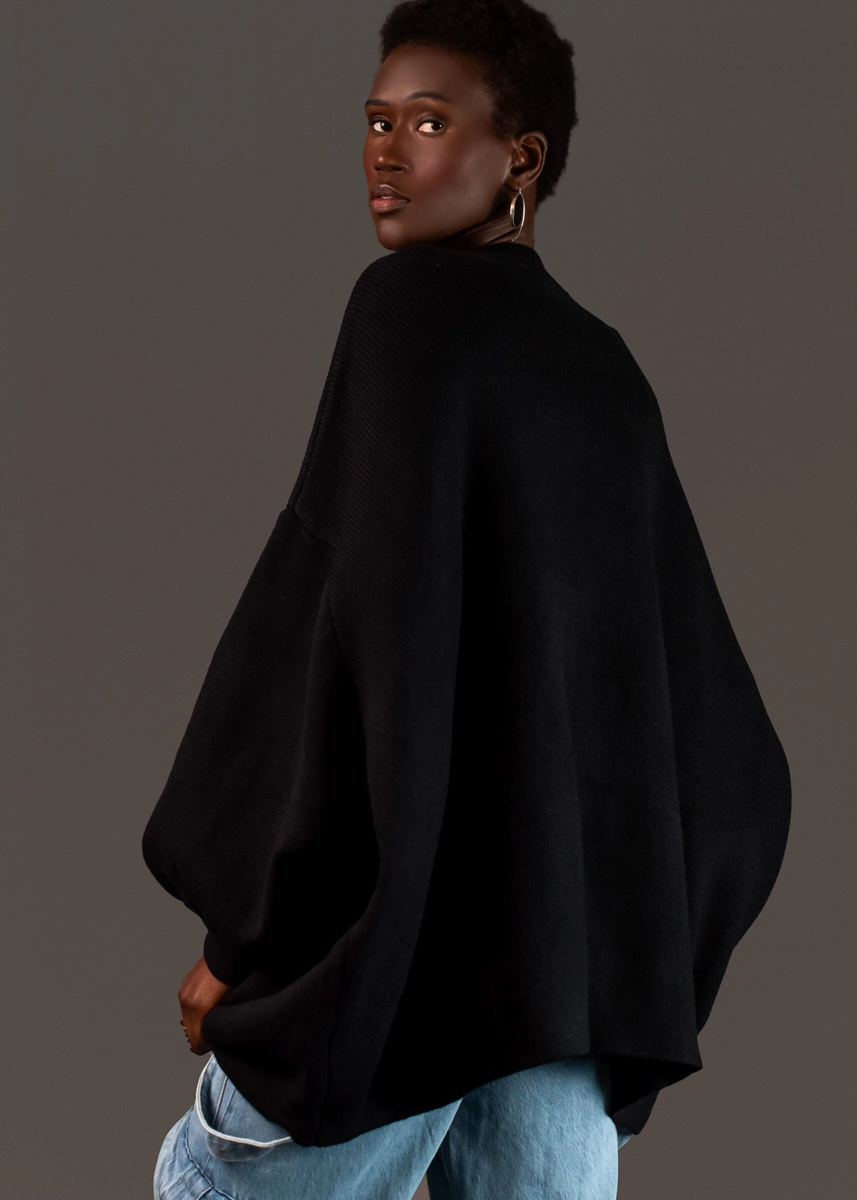 Oversized Balloon Sleeve Sweater
