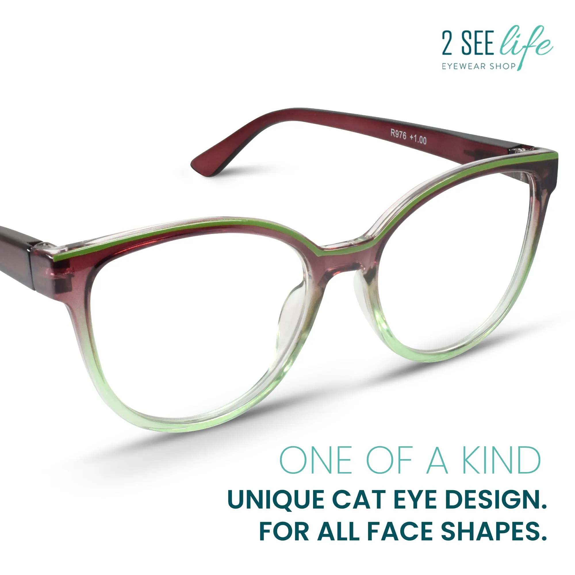 Oversized Cat-Eye Reading Glasses For Women | R-976