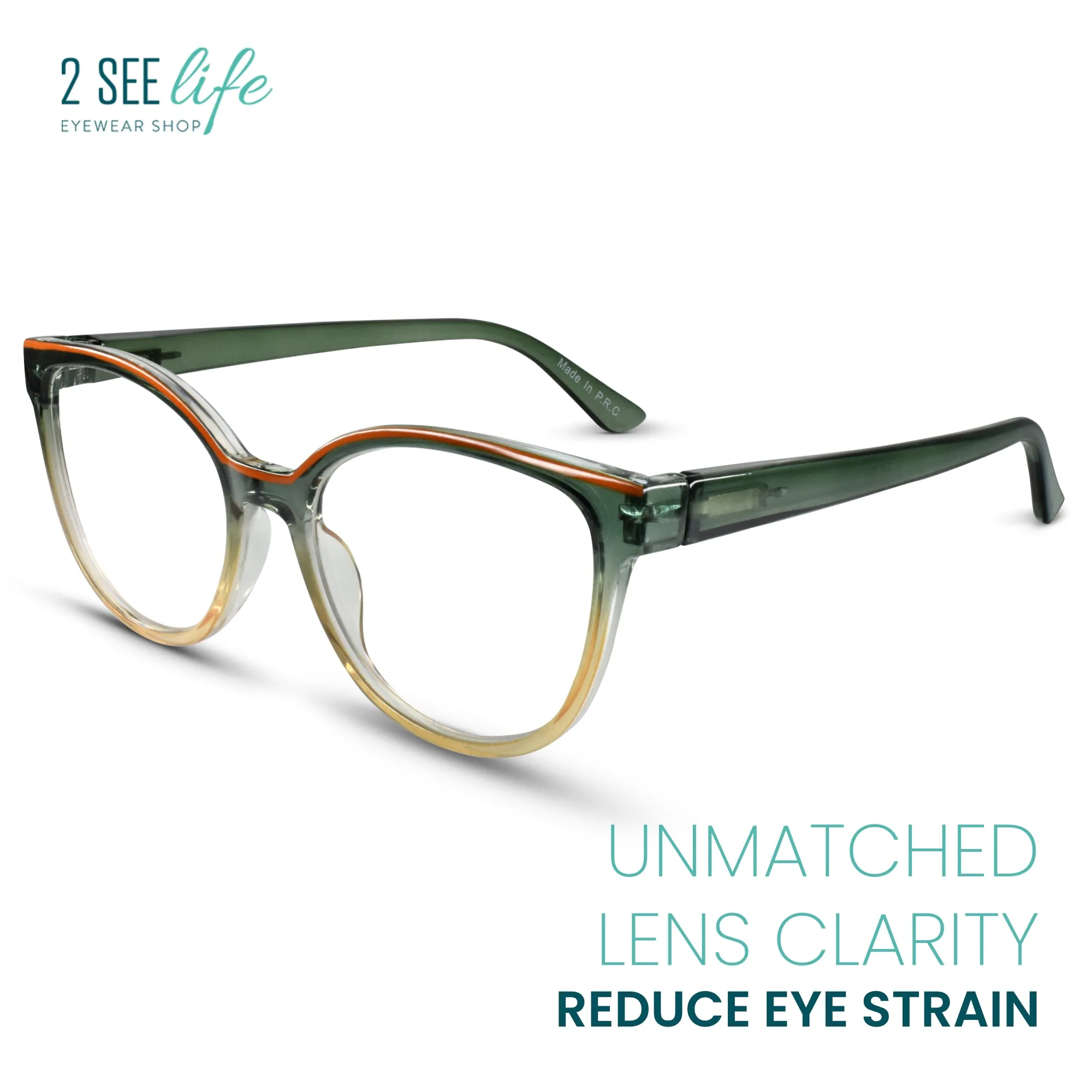 Oversized Cat-Eye Reading Glasses For Women | R-976