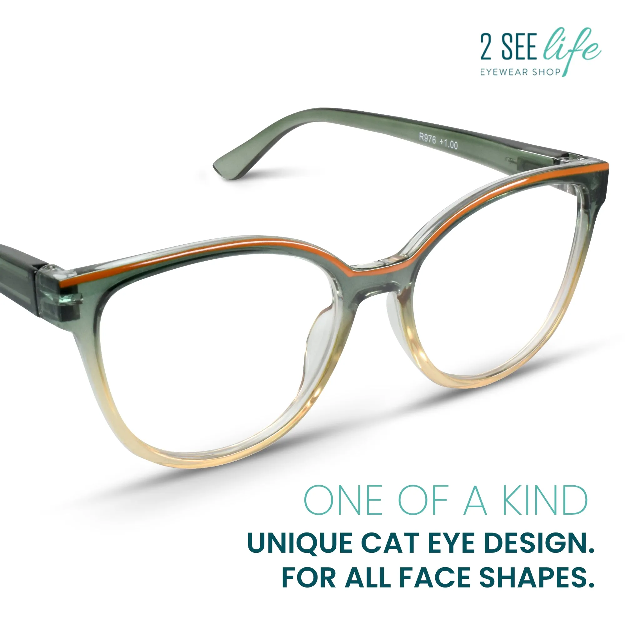 Oversized Cat-Eye Reading Glasses For Women | R-976