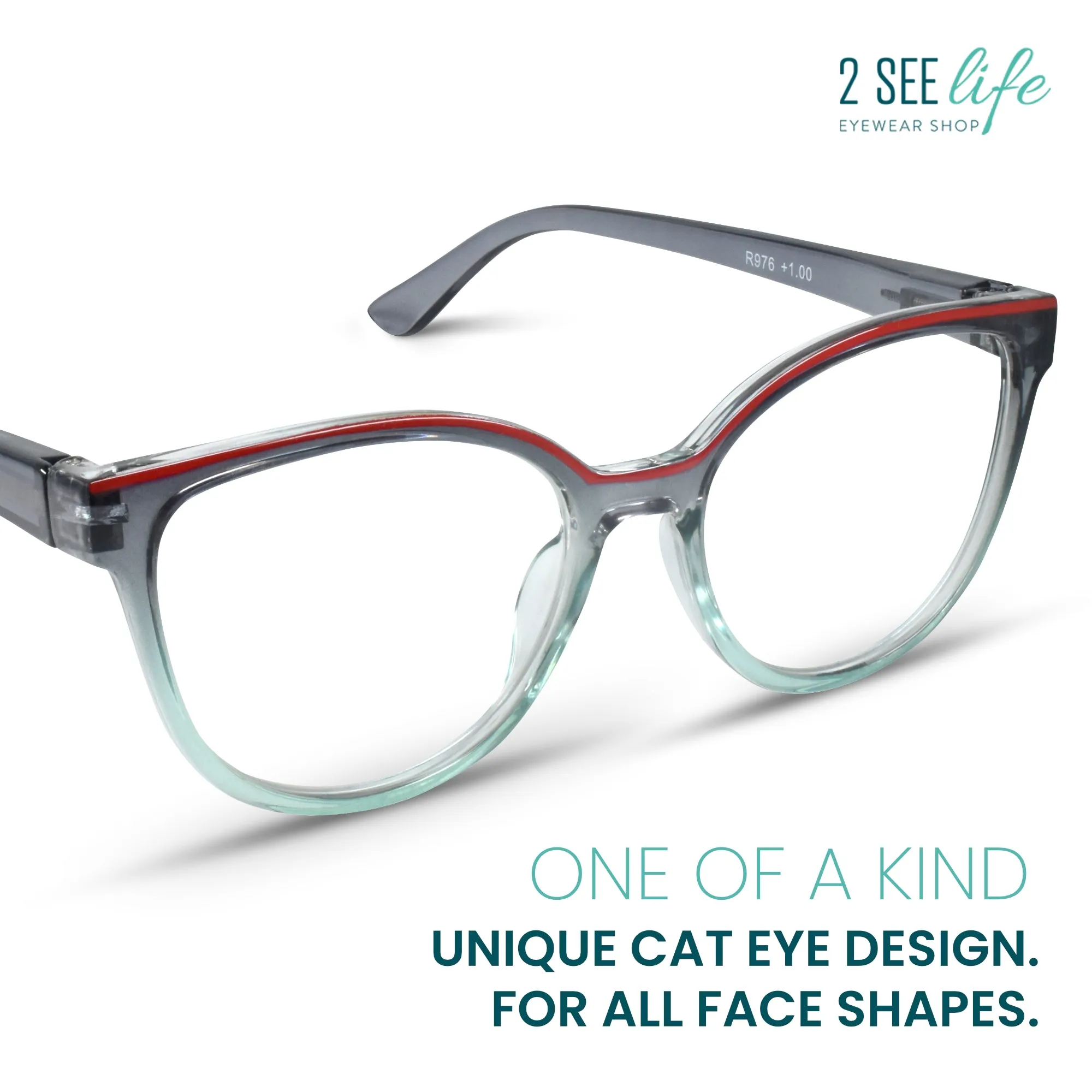 Oversized Cat-Eye Reading Glasses For Women | R-976