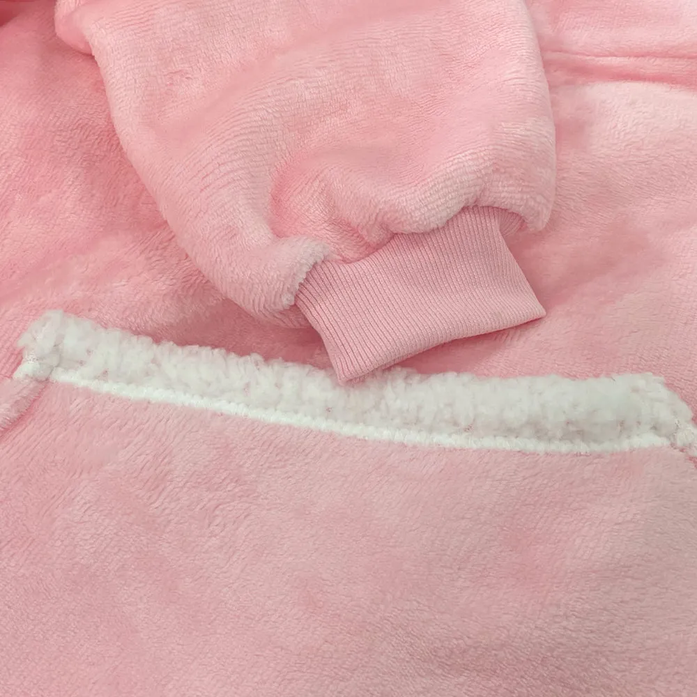 Oversized Hooded Blanket - Pink