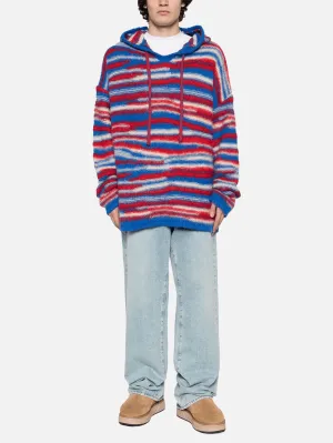 Oversized Hoodie - Red/Blue