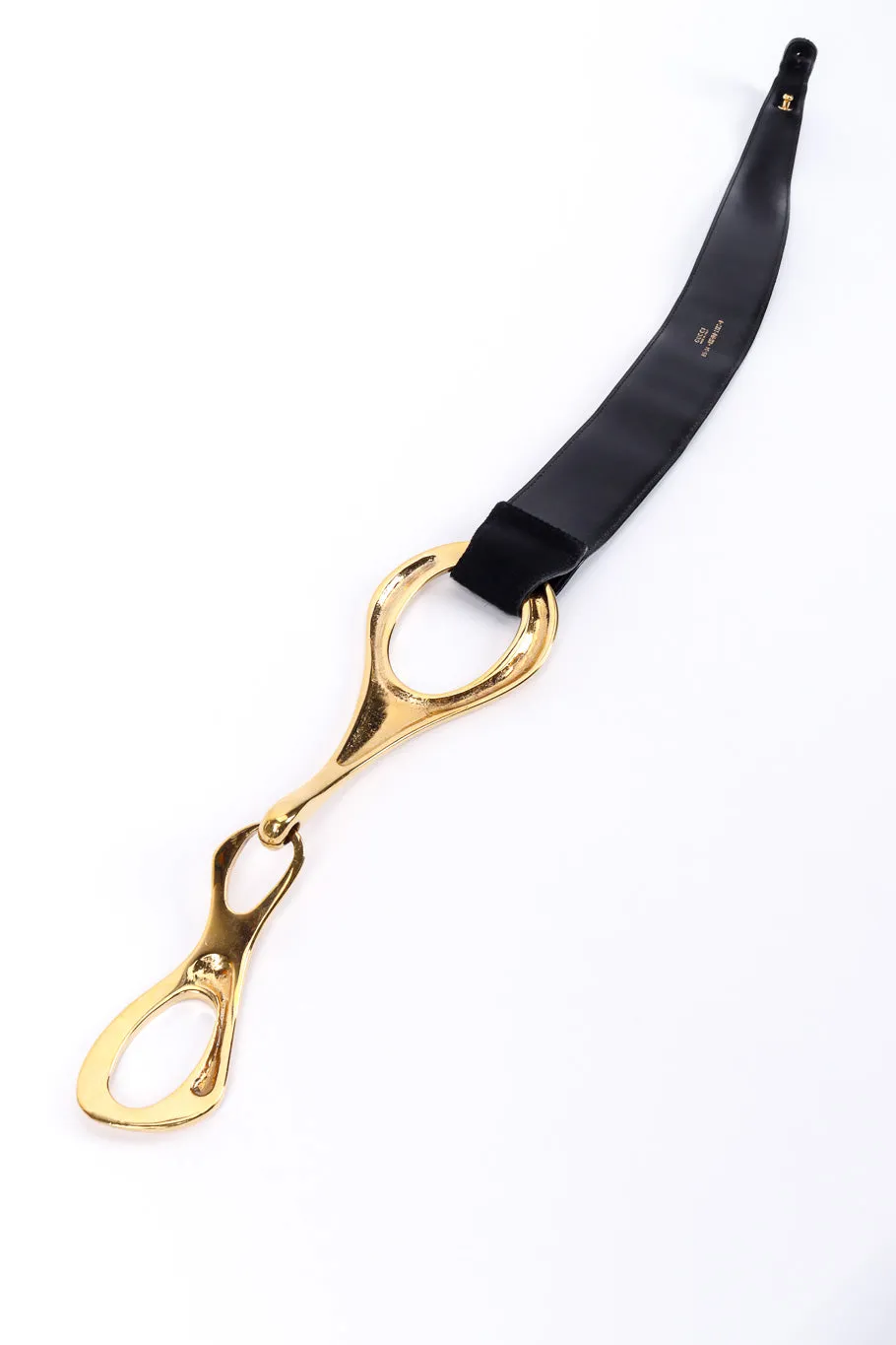 Oversized Horsebit Mohair Belt