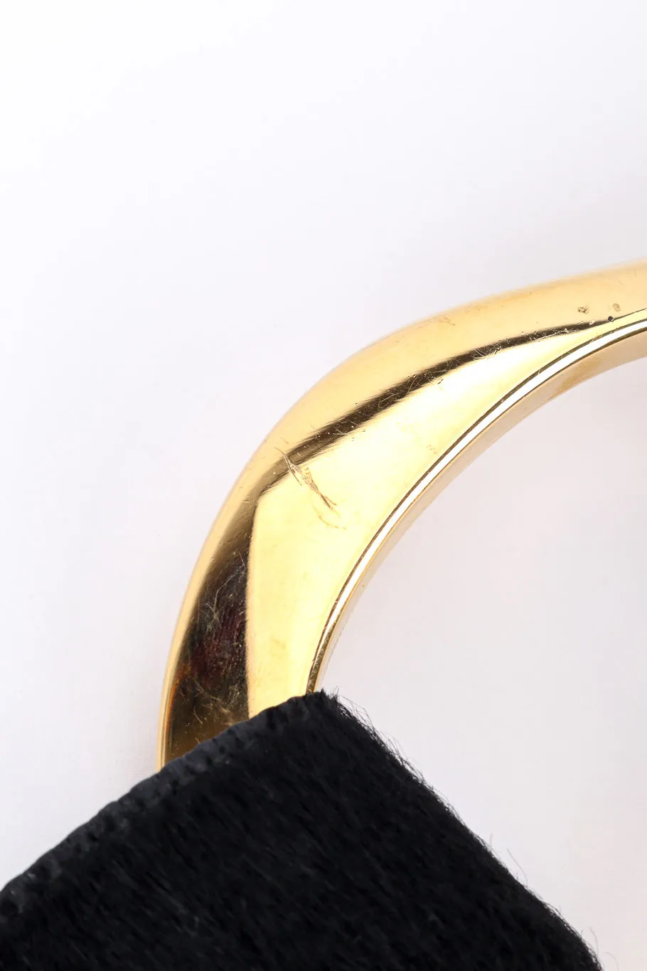 Oversized Horsebit Mohair Belt