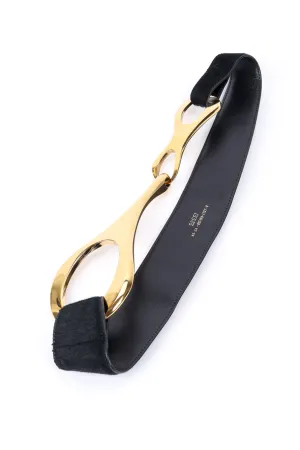 Oversized Horsebit Mohair Belt