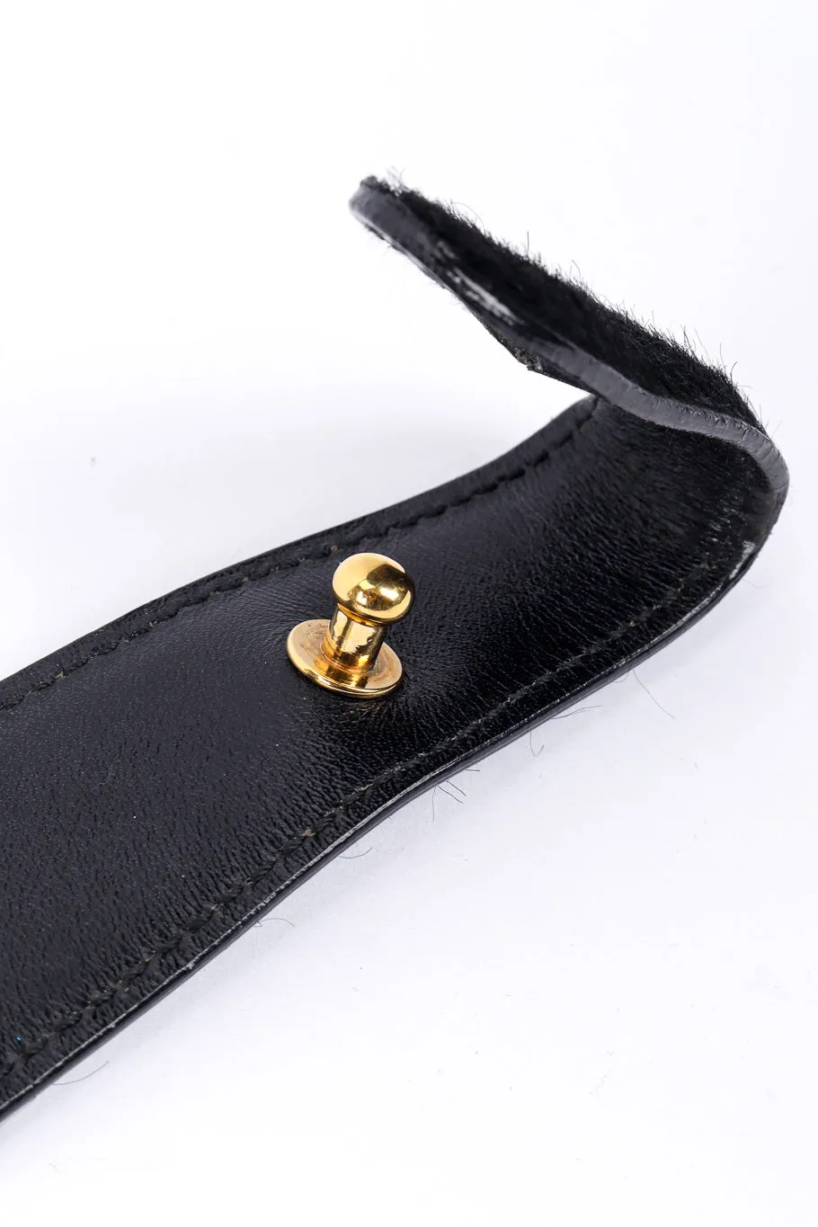 Oversized Horsebit Mohair Belt