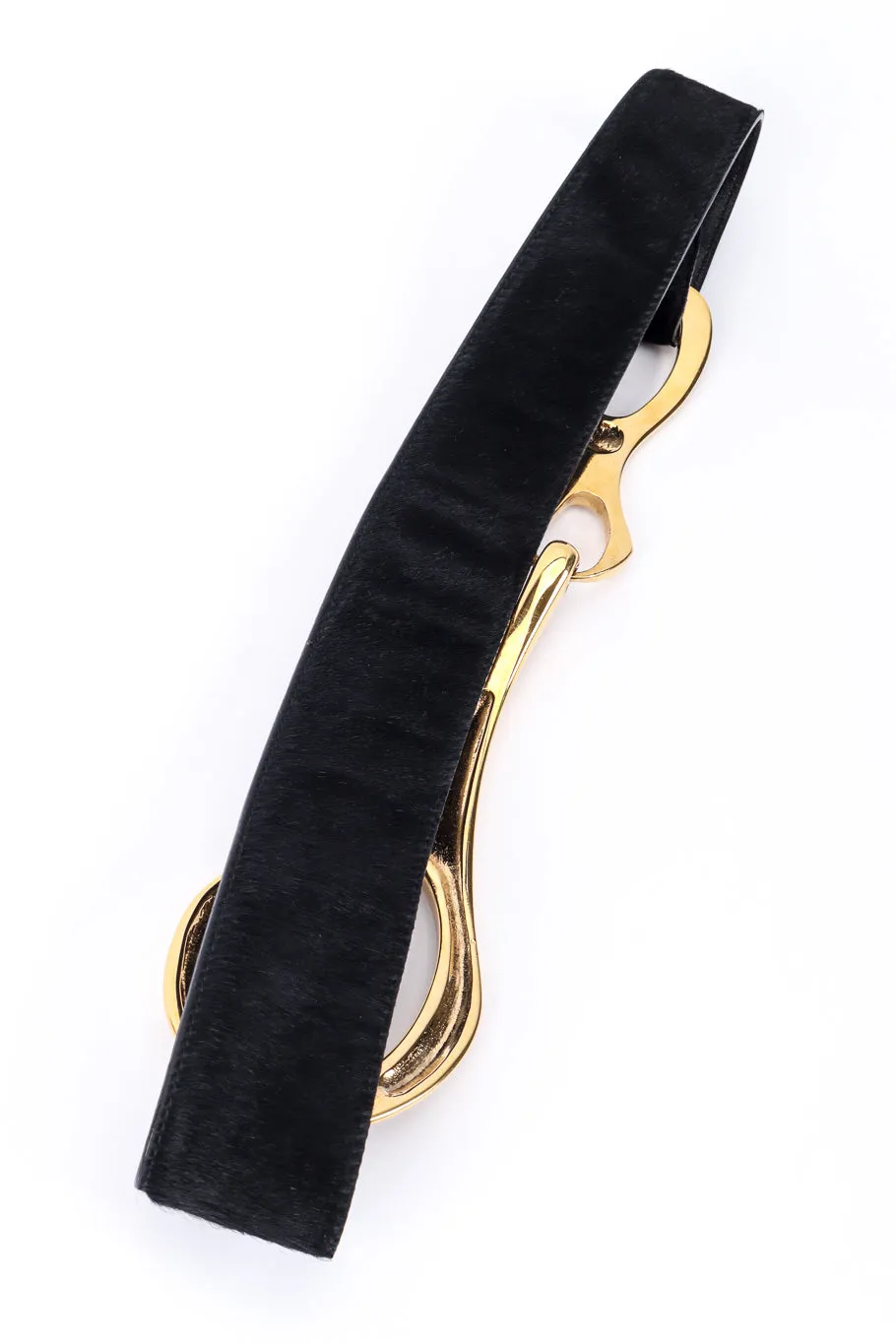 Oversized Horsebit Mohair Belt