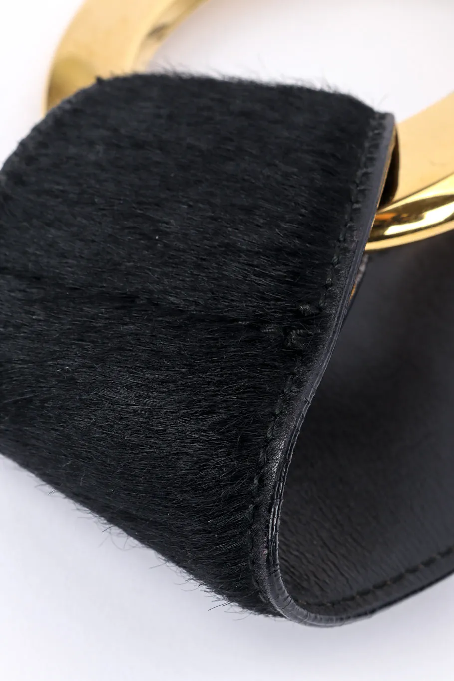 Oversized Horsebit Mohair Belt