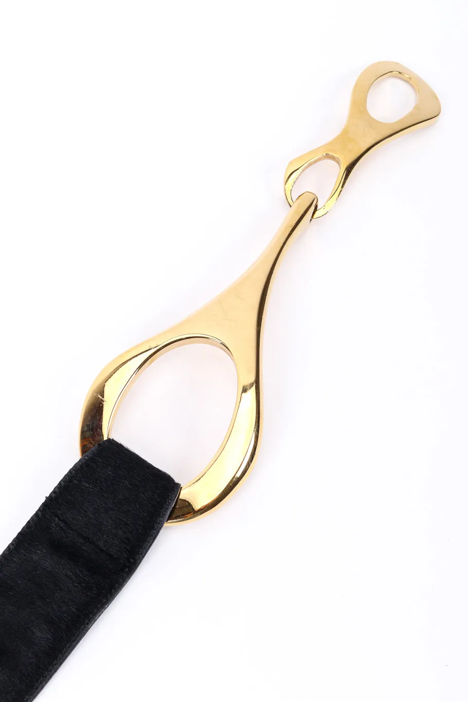 Oversized Horsebit Mohair Belt