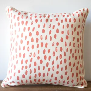 Oversized Orange Dot Square Pillow